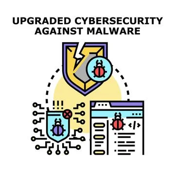 Upgrading cybersecurity protecting data from malware threats イラスト素材