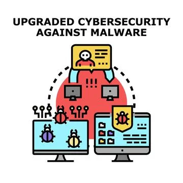 Upgrading network protection against data invasion Stock Illustration