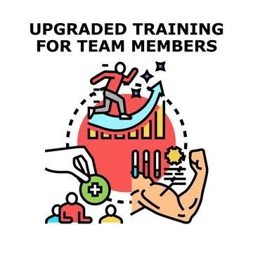Upgrading team skills through professional development and growth Illustrazione stock