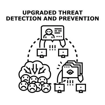 Upgrading threat detection and prevention system Illustrazione stock