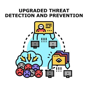 Upgrading threat detection and prevention system Stock Illustration