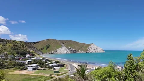 Uphill beach view Stock Footage 325941730