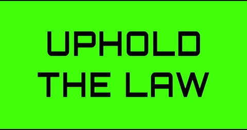 Uphold the law text green screen, masked glitched effect. Video stock 132619227