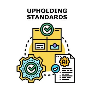 Upholding and maintaining quality standards concept イラスト素材