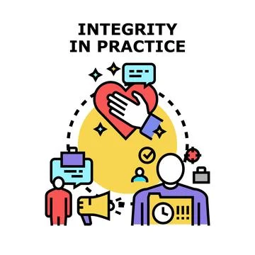 Upholding integrity in professional practice and ethical business communicati Stock Illustration