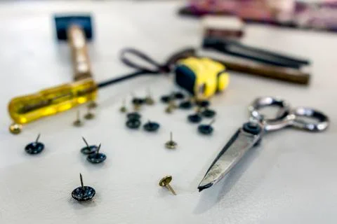 Upholster tools Stock Photos