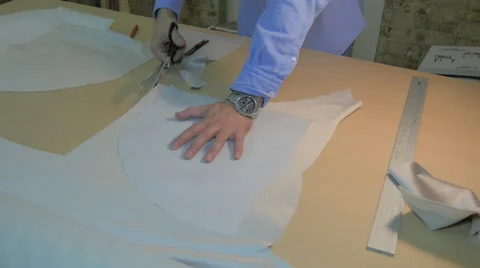 Upholstery, Cutting the Lining 스톡 동영상 40333433