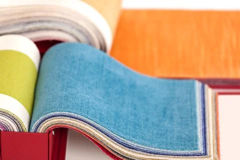 Upholstery fabric samples Stock Photos