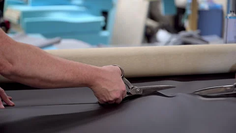 Upholstery factory Stock Footage 320166485