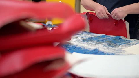 Upholstery factory Stock Footage 320166604