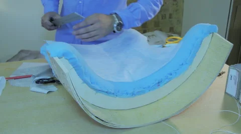 Upholstery, Measuring the Lining Stock Footage 40334466