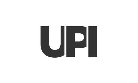 UPI logo design template with strong and modern bold text. Initial based ve.. Stock Illustration