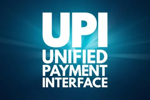 UPI - Unified Payment Interface acronym, business concept background Stock Illustration