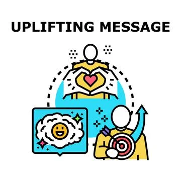 Uplifting message concept promoting emotional well being Stock Illustration