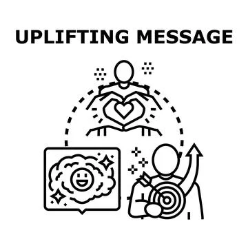 Uplifting message concept promoting emotional well being Stock Illustration