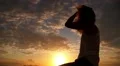 Uplifting Motivational Sunset Sailing. Young Woman in Sea Voyage. Slow Motion. HD Footage