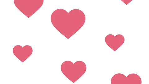 Uplifting pink hearts motion graphics animation on white background seamles.. 動画素材 339062961