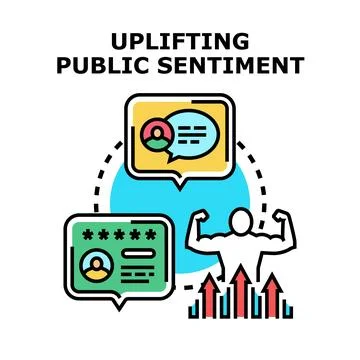 Uplifting public sentiment with positive feedback and reputation Stock Illustration