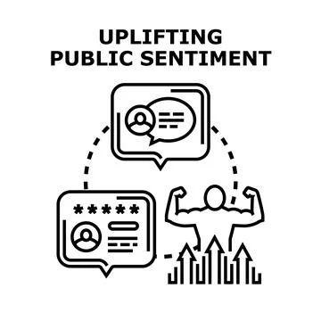 Uplifting public sentiment with positive feedback and reputation Stock Illustration
