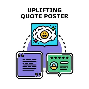 Uplifting quote positive comment testimonial concept 스톡 일러스트