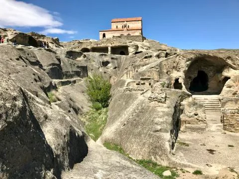 Uplistsikhe cave complex Stock Photos