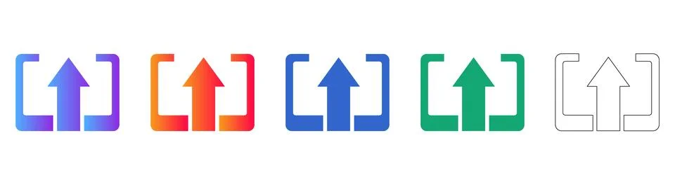 Upload and Data Export Interface Icons 스톡 일러스트