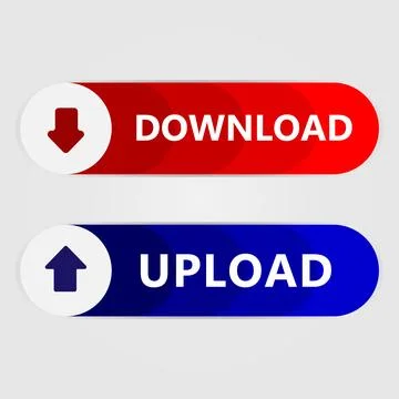 Upload and download button icon Illustrazione stock