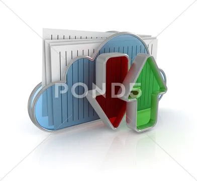 Upload and download concept Stock Illustration