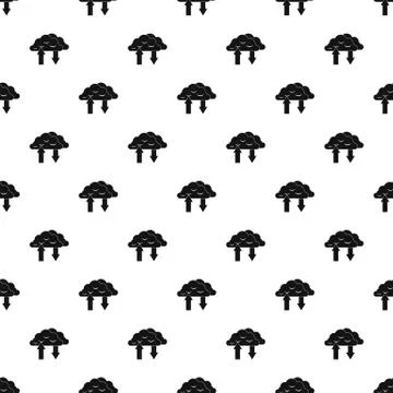 Upload and download data pattern, simple style Illustrazione stock