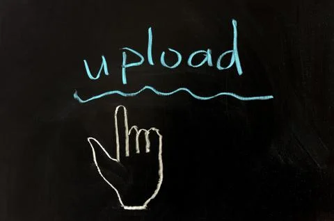 Upload and mouse pointer Stock Photos