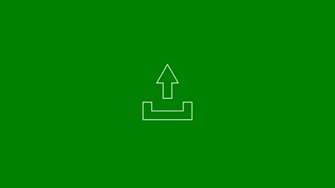 Upload and Share concept - Green Screen, Seamless Loop, 7.5% gray Stock Footage 331335937