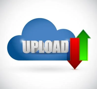 Upload arrow and cloud illustration design Stock Illustration