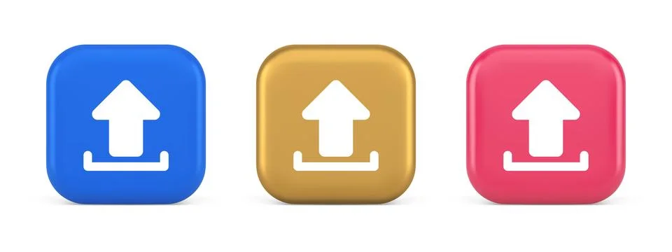 Upload up arrow button document multimedia file exchange connection cyberspac Illustrazione stock