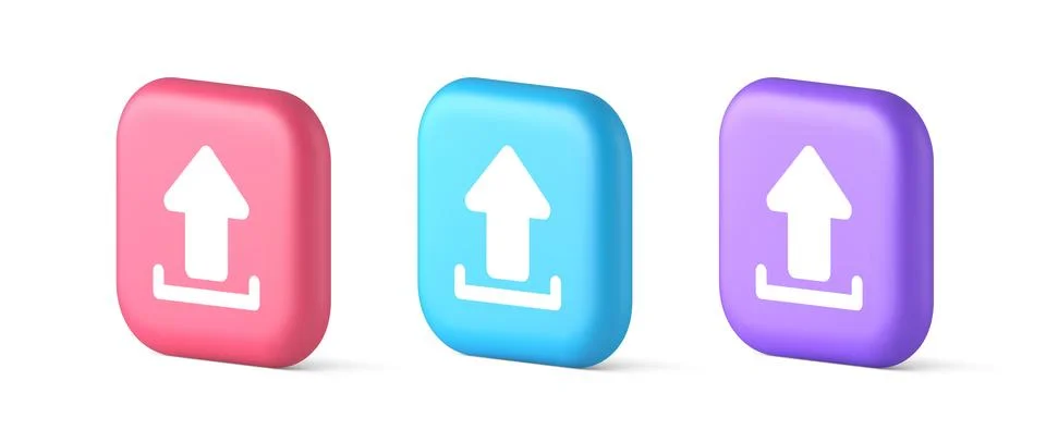 Upload up arrow button document multimedia file exchange cyberspace storage.. Illustrazione stock
