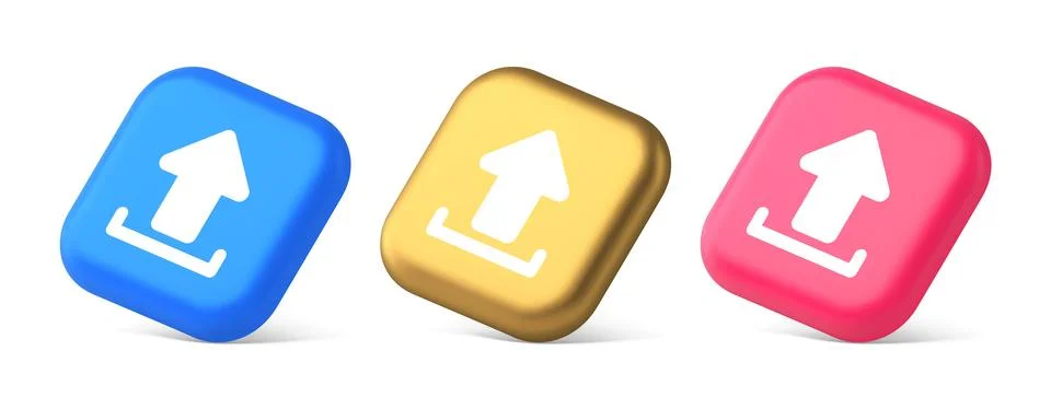 Upload up arrow button document multimedia file exchange cyberspace storage.. Illustrazione stock