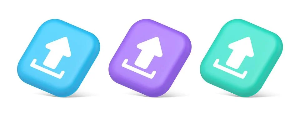 Upload up arrow button document multimedia file exchange cyberspace storage.. 스톡 일러스트