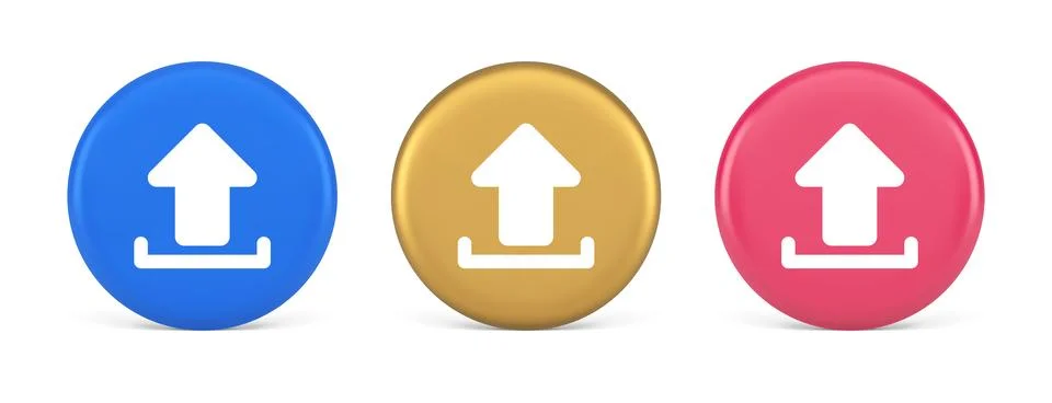 Upload up arrow button document multimedia file exchange cyberspace storage.. Illustrazione stock