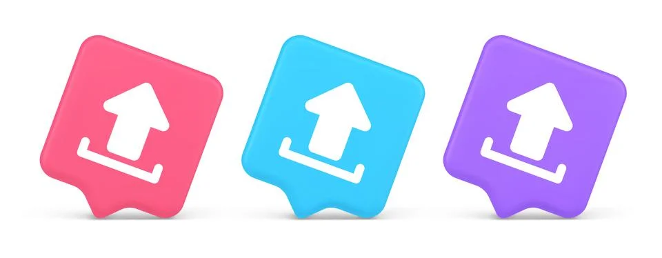 Upload up arrow button document multimedia file exchange cyberspace storage.. 스톡 일러스트