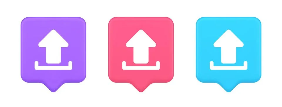 Upload up arrow button document multimedia file exchange connection cyberspac Illustrazione stock