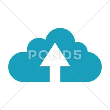 Upload up arrow cloud icon Stock Illustration