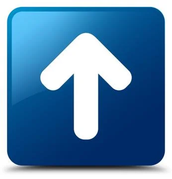 Upload arrow icon blue square button 스톡 일러스트