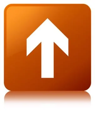 Upload arrow icon brown square button Illustrazione stock