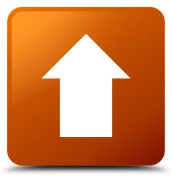 Upload arrow icon brown square button Illustrazione stock