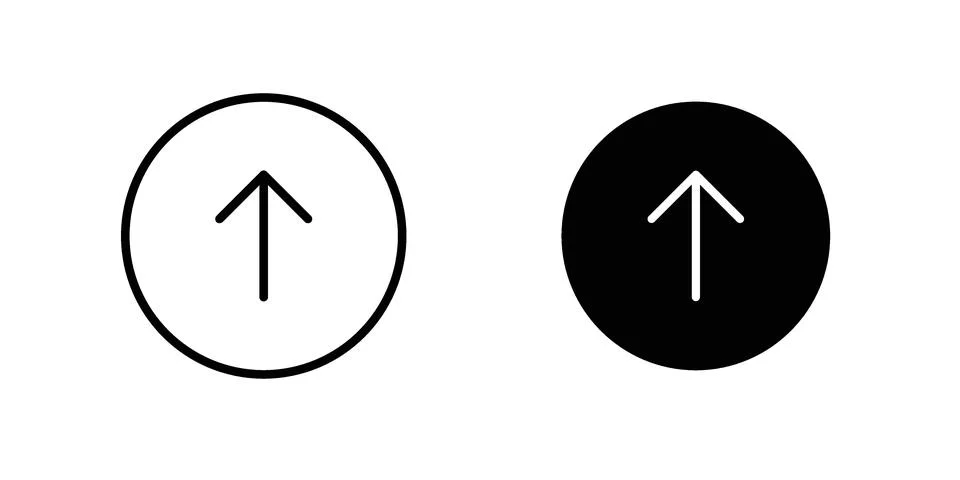Upload arrow icon for design projects and web UI Stock Illustration