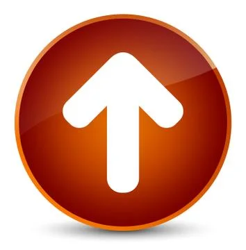 Upload arrow icon elegant brown round button Stock Illustration