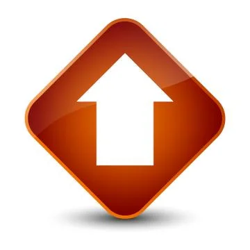 Upload arrow icon elegant brown diamond button Illustrazione stock