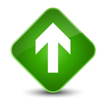 Upload arrow icon elegant green diamond button Illustrazione stock