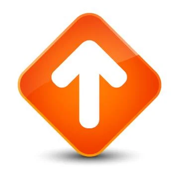 Upload arrow icon elegant orange diamond button Illustrazione stock
