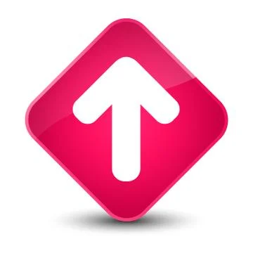 Upload arrow icon elegant pink diamond button Stock Illustration