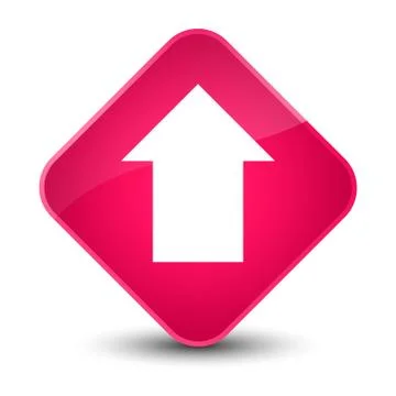 Upload arrow icon elegant pink diamond button Stock Illustration